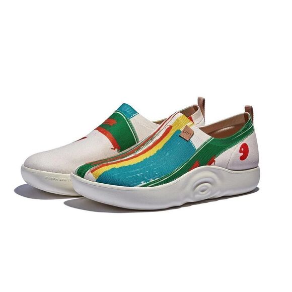 UIN Men's Walking Shoes Slip On Casual Sneaker (Toledo X- Crimson Sunset 3) - Picture 1 of 8